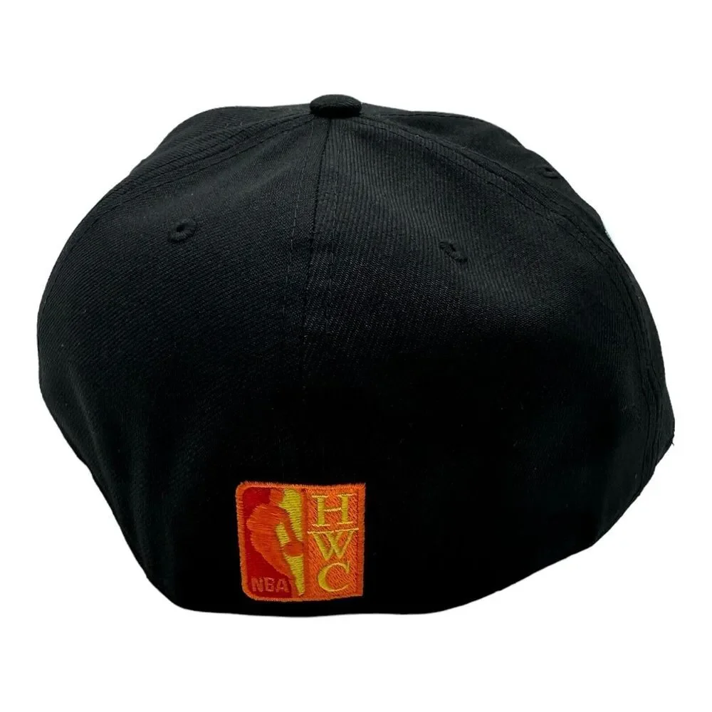Mitchell & Ness Chicago Bulls 30th Anniversary NBA Black Orange Fitted Hat 7 5/8